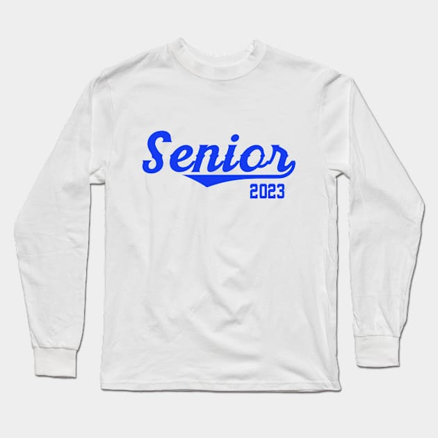 Senior 2023 with Swooping Text Long Sleeve T-Shirt by tropicalteesshop